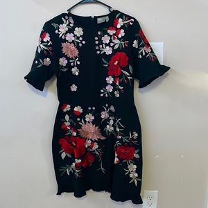 Flower dress, with flower stitching.